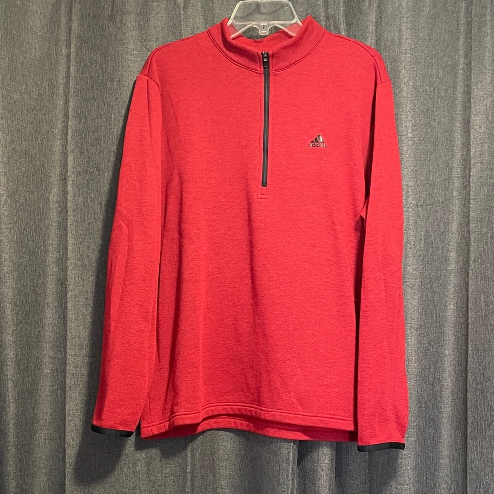 Men’s Adidas Red Quarter-Zip - Picture 2 of 10